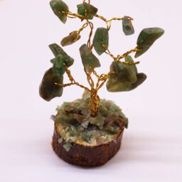 KDMD Mini Gemstone Tree On Wood Base - Green Aventurine (15 stones) - thumbnail 3