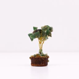 KDMD Mini Gemstone Tree On Wood Base - Green Aventurine (15 stones) - thumbnail 1