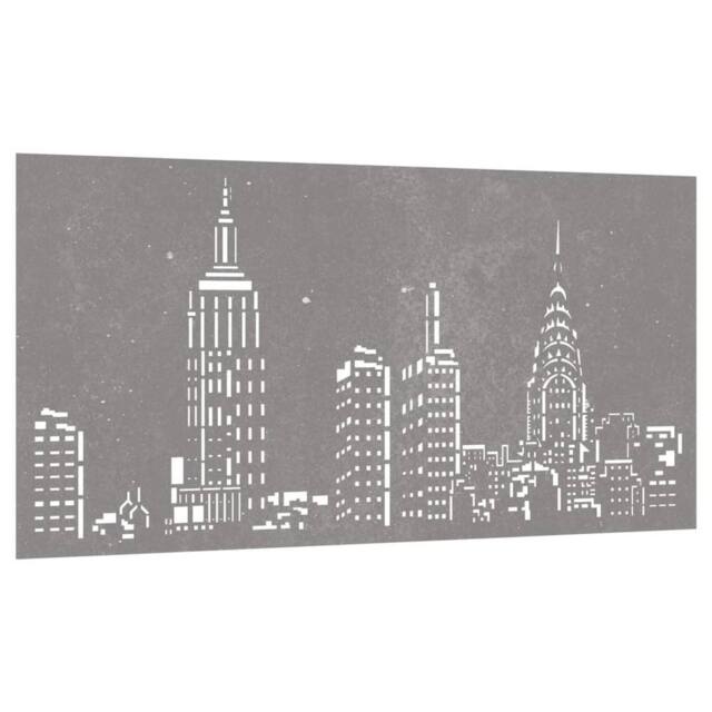 Berkfield Home Garden Wall Decoration 105x55 cm Corten Steel Skyline Design in Brown - image 1