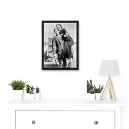 Artery8 Clyde Barrow Gang Bonnie Parker Outlaw Criminal Photo Artwork Framed Wall Art Print A4 in Black - thumbnail 2