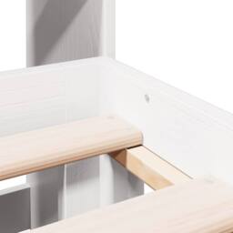 Berkfield Home Bookcase Bed without Mattress White 135x190cm Solid Wood Pine - Size: 135x190 cm - thumbnail 9
