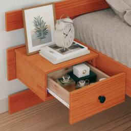 Berkfield Home Modern with Drawer Brown 90 x 190 cm Solid pine wood in Light Brown - thumbnail 4