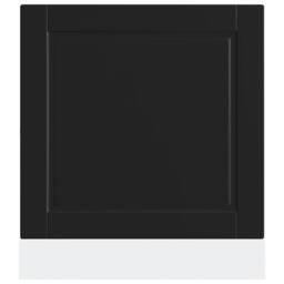 Berkfield Home Decorative Dishwasher Panel Porto Black 60x1.5x67 cm Engineered Wood - thumbnail 4