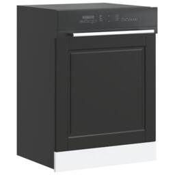 Berkfield Home Decorative Dishwasher Panel Porto Black 60x1.5x67 cm Engineered Wood - thumbnail 2