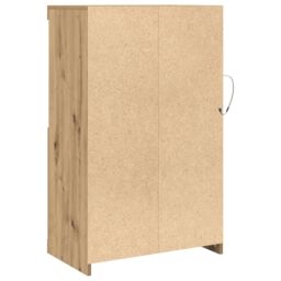 Berkfield Home Sideboard with LED Lights Artisan Oak 60, 5x37x100 cm in Brown - Size: 5 x 37 x 100 cm - thumbnail 8