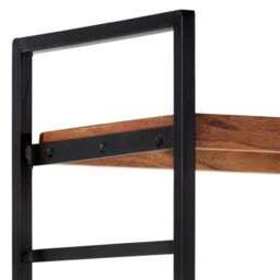 Berkfield Home 4-Tier Bookcase 80x30x180 cm Solid Acacia Wood in Brown - Size: 80 x 30 x 180 cm - thumbnail 6