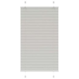 Berkfield Home Pleated Blind Light Grey 80x100 cm Fabric Width 79.4 cm Polyester - thumbnail 1