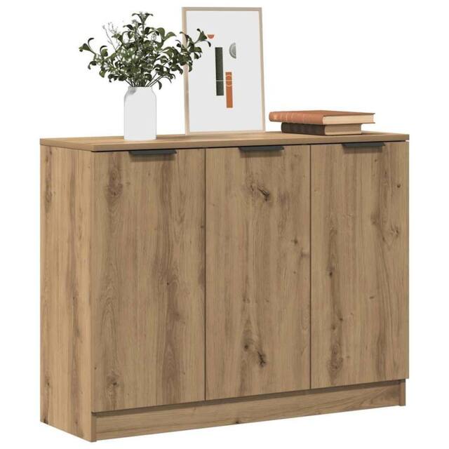 Berkfield Home Sideboard Artisan Oak 90.5x30x70 cm Engineered Wood in Brown - image 1