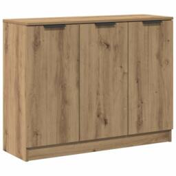 Berkfield Home Sideboard Artisan Oak 90.5x30x70 cm Engineered Wood in Brown - thumbnail 3