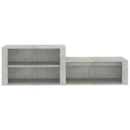 Berkfield Home Shoe Cabinet Concrete Grey 150x35x45 cm Engineered Wood - Size: 150 x 35 x 45 cm - thumbnail 5