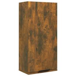 Berkfield Home Wall-mounted Bathroom Cabinet Smoked Oak 32x20x67 cm in Brown - Size: 32 x 20 x 67 cm - thumbnail 3