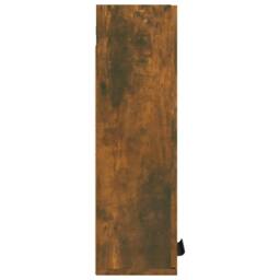 Berkfield Home Wall-mounted Bathroom Cabinet Smoked Oak 32x20x67 cm in Brown - Size: 32 x 20 x 67 cm - thumbnail 7
