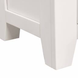 Home Source Solid Wooden Storage Chest 5 Drawer Bedroom Clothing Storage Organiser in White - thumbnail 6