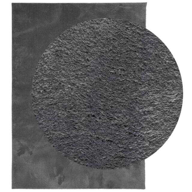 Berkfield Home Rug Short Pile Soft & Washable Anthracite 240x340 cm in Dark Grey - Size: 100 cm diameter - image 1