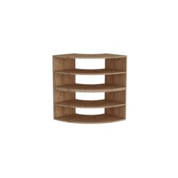 "Destina Home Multifunctional Corner TV Stand, Bookshelf & Table for TVs Up to 78"" in Light Tan - Size: 2 Pack" - thumbnail 8