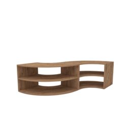"Destina Home Multifunctional Corner TV Stand, Bookshelf & Table for TVs Up to 78"" in Light Tan - Size: 2 Pack" - thumbnail 1