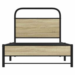 Berkfield Home Bed Frame without Mattress 80x200 cm Sonoma Oak Engineered Wood in Brown - thumbnail 5
