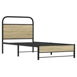Berkfield Home Bed Frame without Mattress 80x200 cm Sonoma Oak Engineered Wood in Brown - thumbnail 3