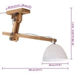 Berkfield Home Beautiful Ceiling Lamp 25 W White 105x30x65-108cm E27 - thumbnail 8