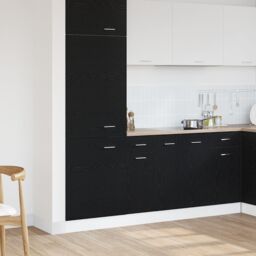 Berkfield Home Black Oak Drawer Bottom Cabinet - 30x46x81.5 cm, Made from Engineered Wood - Size: 30x46x81.5 cm - thumbnail 1