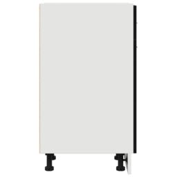 Berkfield Home Black Oak Drawer Bottom Cabinet - 30x46x81.5 cm, Made from Engineered Wood - Size: 30x46x81.5 cm - thumbnail 8