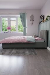 Home Discount Vida Designs Vanita Bed Frame Linen Fabric UKFR Storage Furniture in Light Grey - Size: King - thumbnail 5