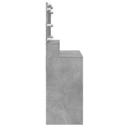 Berkfield Home Beautiful Dressing Table with LED Concrete Grey 80x41x134.5 cm - thumbnail 6