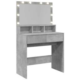 Berkfield Home Beautiful Dressing Table with LED Concrete Grey 80x41x134.5 cm - thumbnail 8