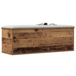 Berkfield Home Storage Box - Old Wood, 102x35x35 cm, Made from Engineered Wood in Brown - Size: 102 x 35 x 35 cm - thumbnail 3