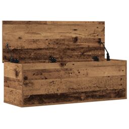 Berkfield Home Storage Box - Old Wood, 102x35x35 cm, Made from Engineered Wood in Brown - Size: 102 x 35 x 35 cm - thumbnail 5