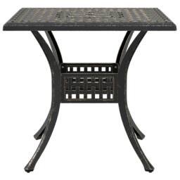 Berkfield Home 3 Piece Bistro Set Bronze Cast Aluminium in Brown - thumbnail 4