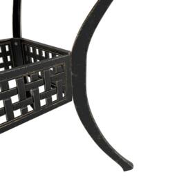 Berkfield Home 3 Piece Bistro Set Bronze Cast Aluminium in Brown - thumbnail 5