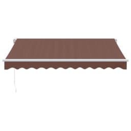 Berkfield Home Manual Retractable Awning Brown 300x250 cm - thumbnail 3