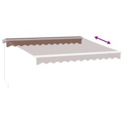 Berkfield Home Manual Retractable Awning Brown 300x250 cm - thumbnail 5
