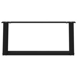 Berkfield Home Coffee Table Legs U-Shaped 2 pcs Black 60x(30-31) cm Steel - thumbnail 5