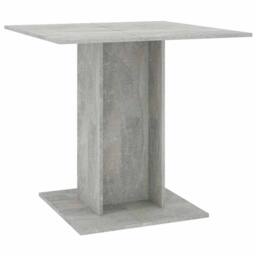 Berkfield Home Dining Table Concrete Grey 80x80x75 cm Engineered Wood - Size: 80 x 80 x 75 cm - thumbnail 1