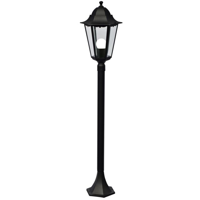 Nordlux Vintage Outdoor Garden Post Black Aluminium E27 Weatherproof, IP44 - image 1