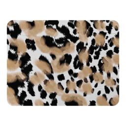 Benjamin Tate Design Leopard Spots Print Blanket in Natural - Size: 120 cm x 150 cm - thumbnail 1