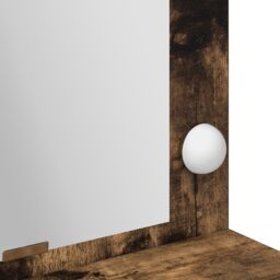 Berkfield Home Makeup Table with LED Lights in Smoked Oak - 100x41x135 cm in Brown - Size: 100 x 41 x 135 cm - thumbnail 8
