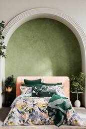 Ted Baker 'Magnolia Art Print' Cotton Sateen Duvet Cover Set - Size: Super King
