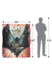 Warner Bros. Leaping Batman Silky Touch Super Soft Throw Blanket 152 X 127 cm in White - thumbnail 5