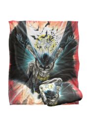 Warner Bros. Leaping Batman Silky Touch Super Soft Throw Blanket 152 X 127 cm in White - thumbnail 2