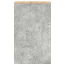 Berkfield Home Durable Garage Storage Cabinet Concrete Grey 30x51x85 cm Solid Wo - Size: 30 x 51 x 85 cm - thumbnail 6