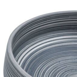 Berkfield Home Countertop Basin Grey Round Œ¶41x14 cm Ceramic - Size: 41x14 cm - thumbnail 5