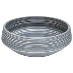 Berkfield Home Countertop Basin Grey Round Œ¶41x14 cm Ceramic - Size: 41x14 cm - thumbnail 3