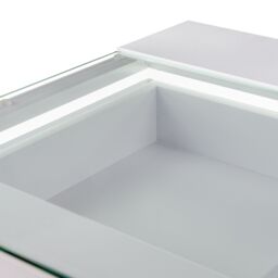 FENCHILIN Dressing Table with 2 Drawers & Lights Hollywood Makeup Vanity Desk in White - thumbnail 6