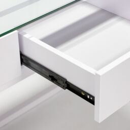 FENCHILIN Dressing Table with 2 Drawers & Lights Hollywood Makeup Vanity Desk in White - thumbnail 9