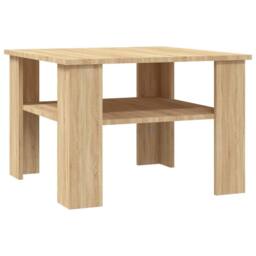 Berkfield Home Coffee Table Sonoma Oak 60x60x42 cm Engineered Wood in Brown - Size: 60 x 60 x 42 cm - thumbnail 1