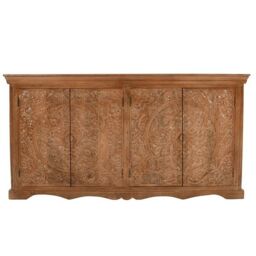 Indian Hub Artwork Sideboard Xl - Solid Mango Wood - L40 x W175 x H90 cm in Brown - thumbnail 2