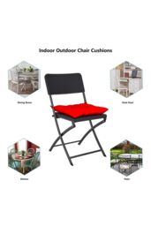Living and Home 4Pcs Red Soft Seat Pads with Ties for Dining Chairs Desk Chair - thumbnail 8